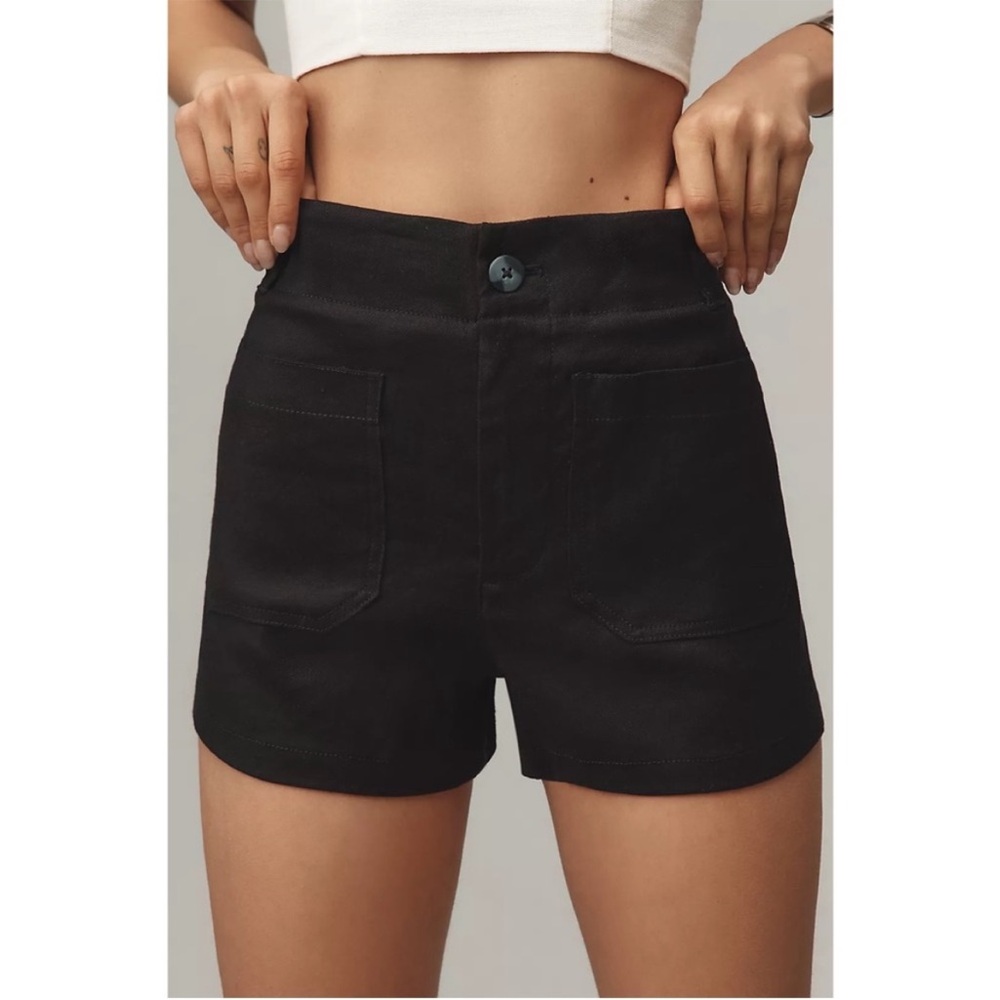 NWT! Maeve Linen Blend Colette Shorts Black size 26 $98